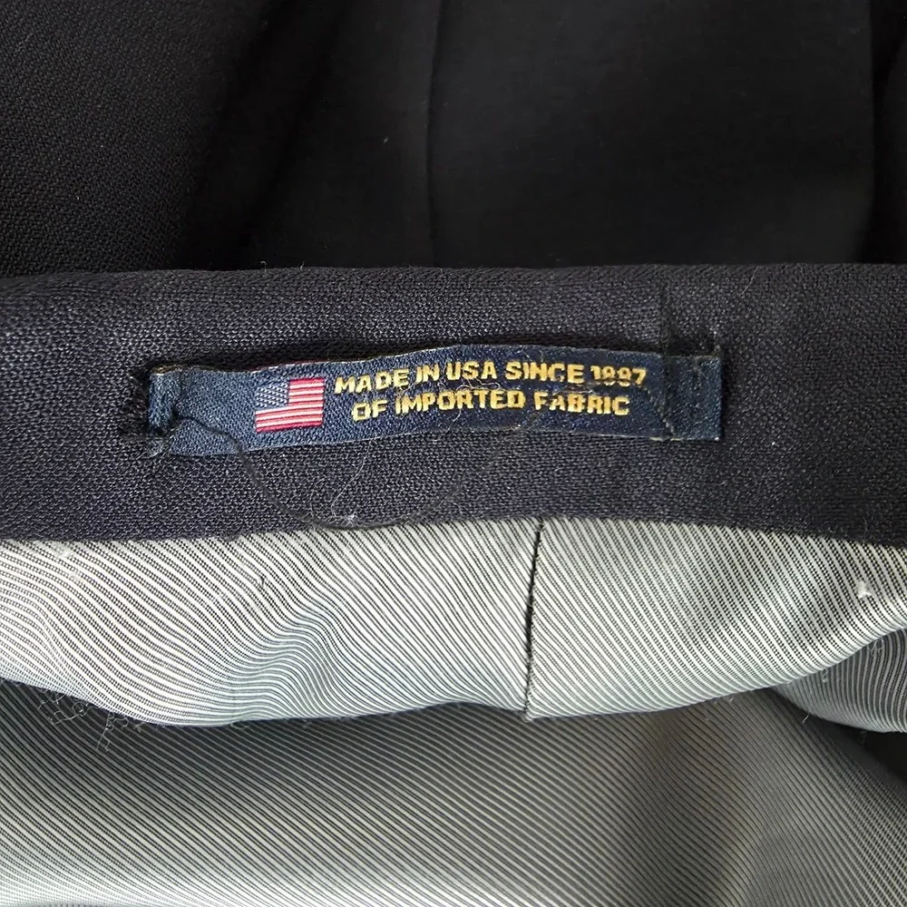 Hart Schaffner Max Gold Trumpeter‎ Blazer Jacket Mens 43R Blue Sports Coat Vent